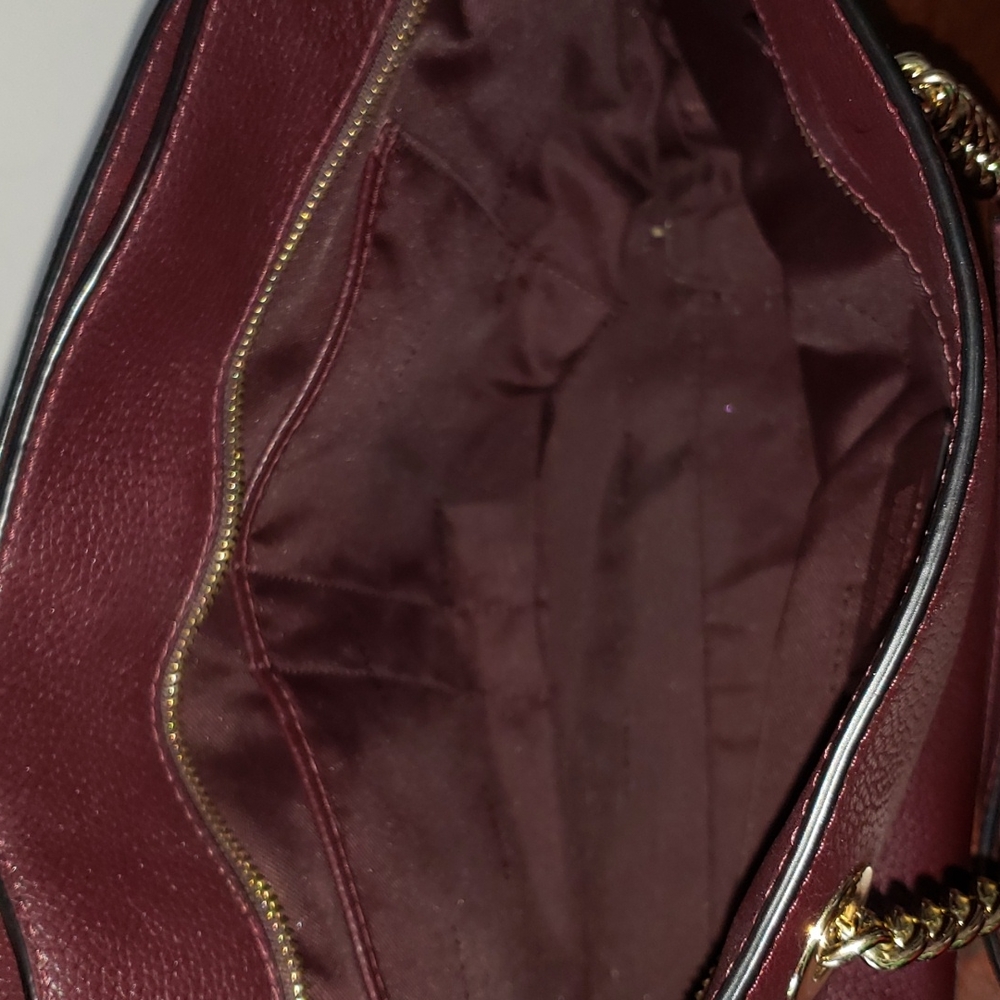Coach Burgundy Oxblood Leather Tote Bag - Picture 6 of 14